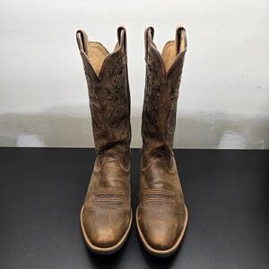 Twisted X Womens WWT0037 Distressed Brown Leather Western Cowboy Boots Size 9 B